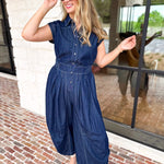 Denim Parachute Jumpsuit-500 Midi-RAE MODE-July & June Women's Fashion Boutique Located in San Antonio, Texas