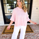 The Bailee Sweater Top - Pink-230 Sweaters/Cardis-RAE MODE-July & June Women's Fashion Boutique Located in San Antonio, Texas
