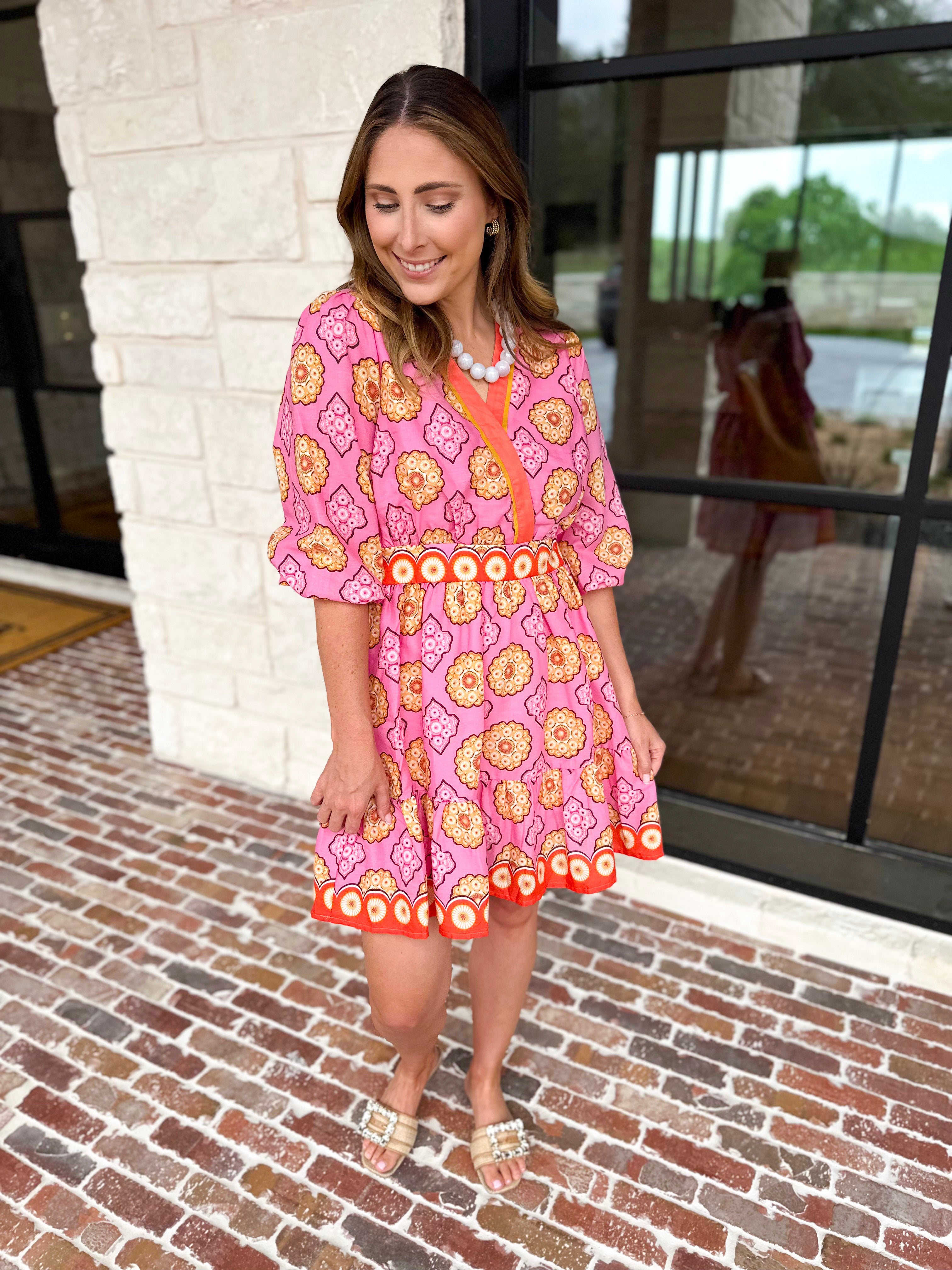 The Retro Pink Mini Dress-510 Mini-FATE-July & June Women's Fashion Boutique Located in San Antonio, Texas