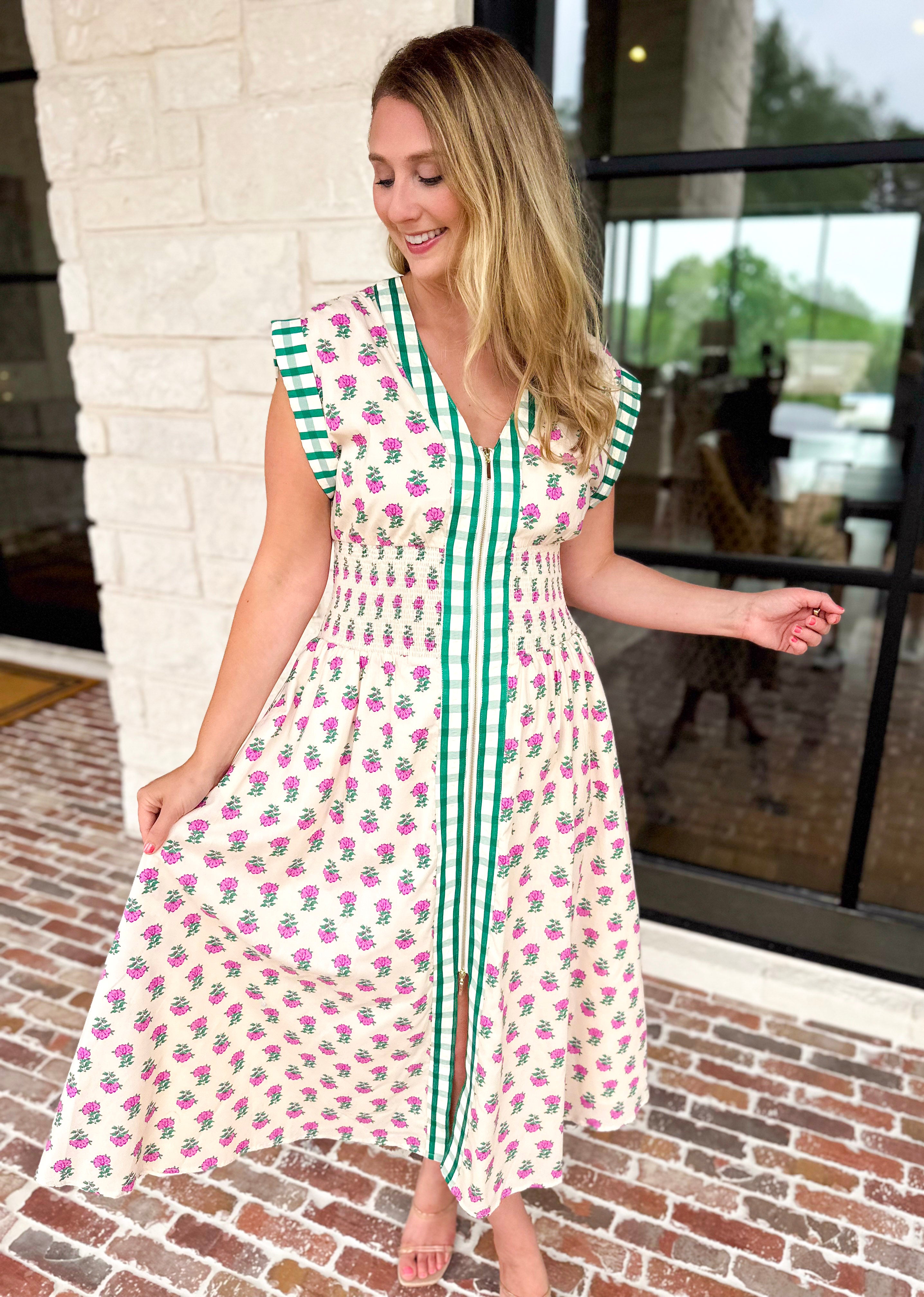 THML - Spring Gatherings Midi Dress-500 Midi-THML-July & June Women's Fashion Boutique Located in San Antonio, Texas