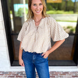 Fall Bubble Blouse-200 Fashion Blouses-ENTRO-July & June Women's Fashion Boutique Located in San Antonio, Texas