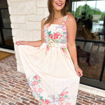 Summertime Garden Midi Dress-500 Midi-ENTRO-July & June Women's Fashion Boutique Located in San Antonio, Texas