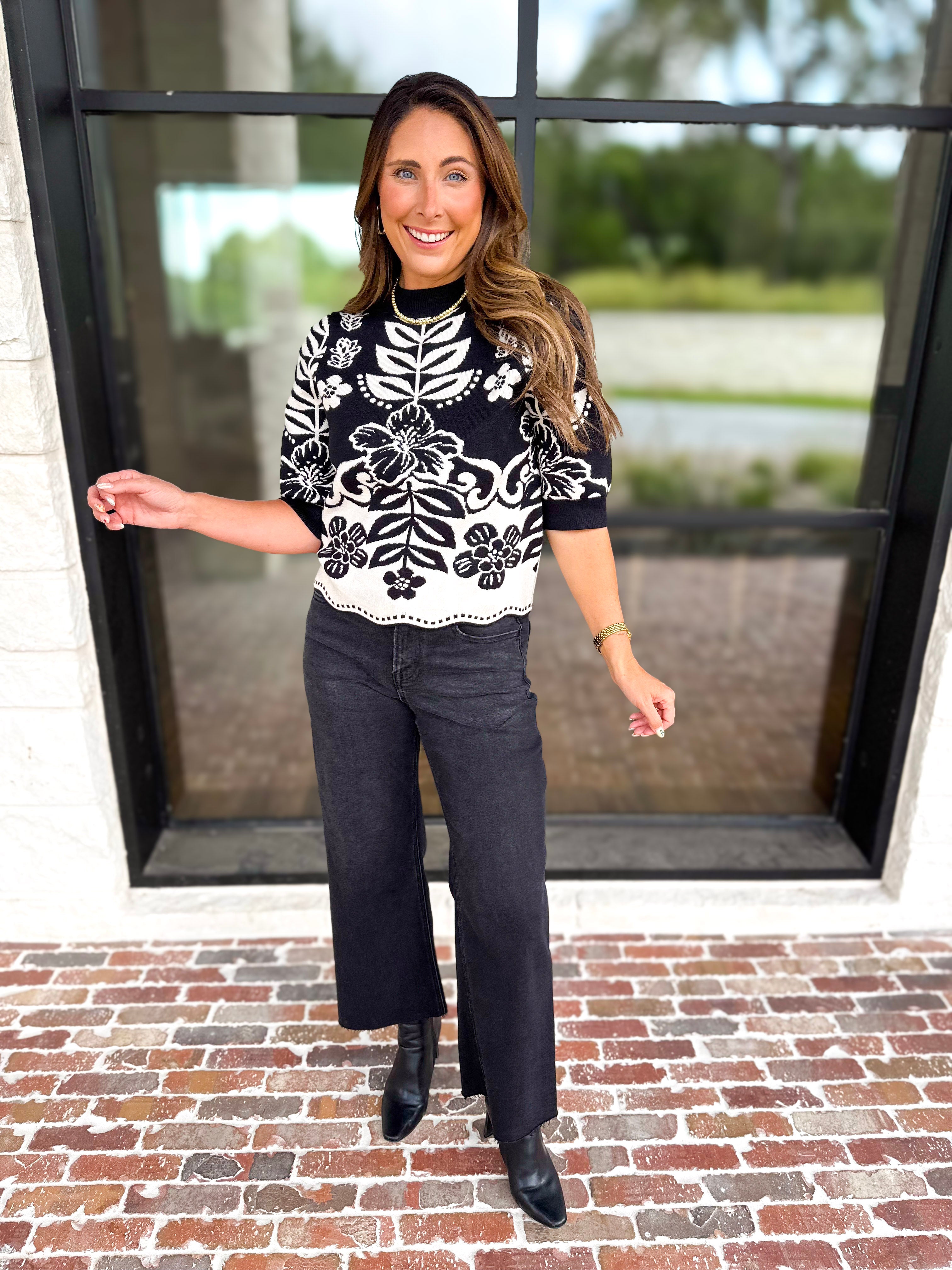 Vervet - High Rise Ankle Wide Leg Black Jeans-420 Denim-VEVERT BY FLYING MONKEY-July & June Women's Fashion Boutique Located in San Antonio, Texas