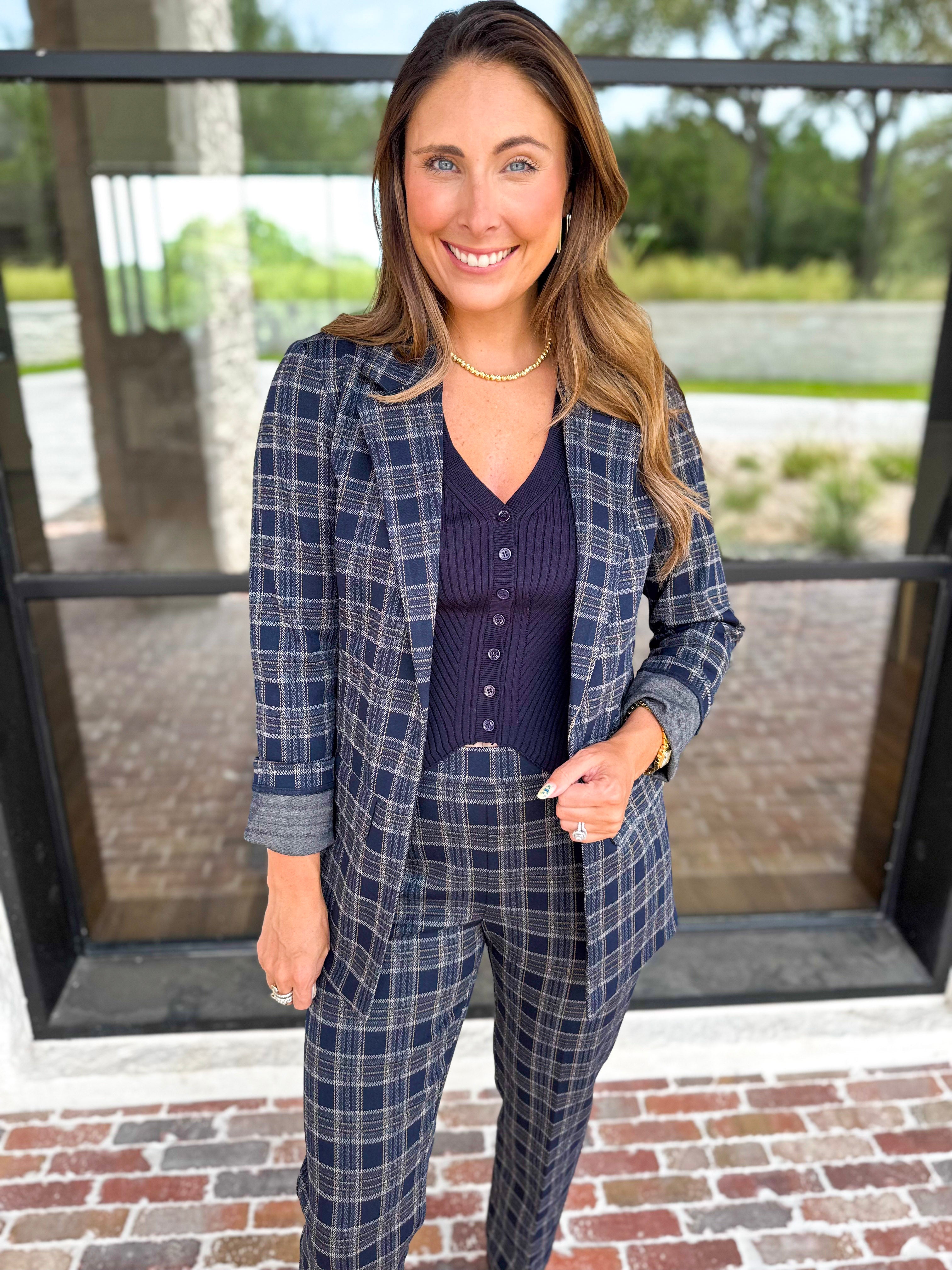 Liverpool - City Life Blazer-600 Outerwear-LIVERPOOL JEANS COMPANY-July & June Women's Fashion Boutique Located in San Antonio, Texas