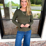 Liverpool - Everyday Favorite Scoop Neck Top - Forest-230 Sweaters/Cardis-LIVERPOOL JEANS COMPANY-July & June Women's Fashion Boutique Located in San Antonio, Texas