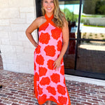 Shell & Shine Halter Midi Dress-500 Midi-ENTRO-July & June Women's Fashion Boutique Located in San Antonio, Texas