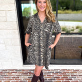 Crazy About You Leopard Mini Dress-510 Mini-ENTRO-July & June Women's Fashion Boutique Located in San Antonio, Texas