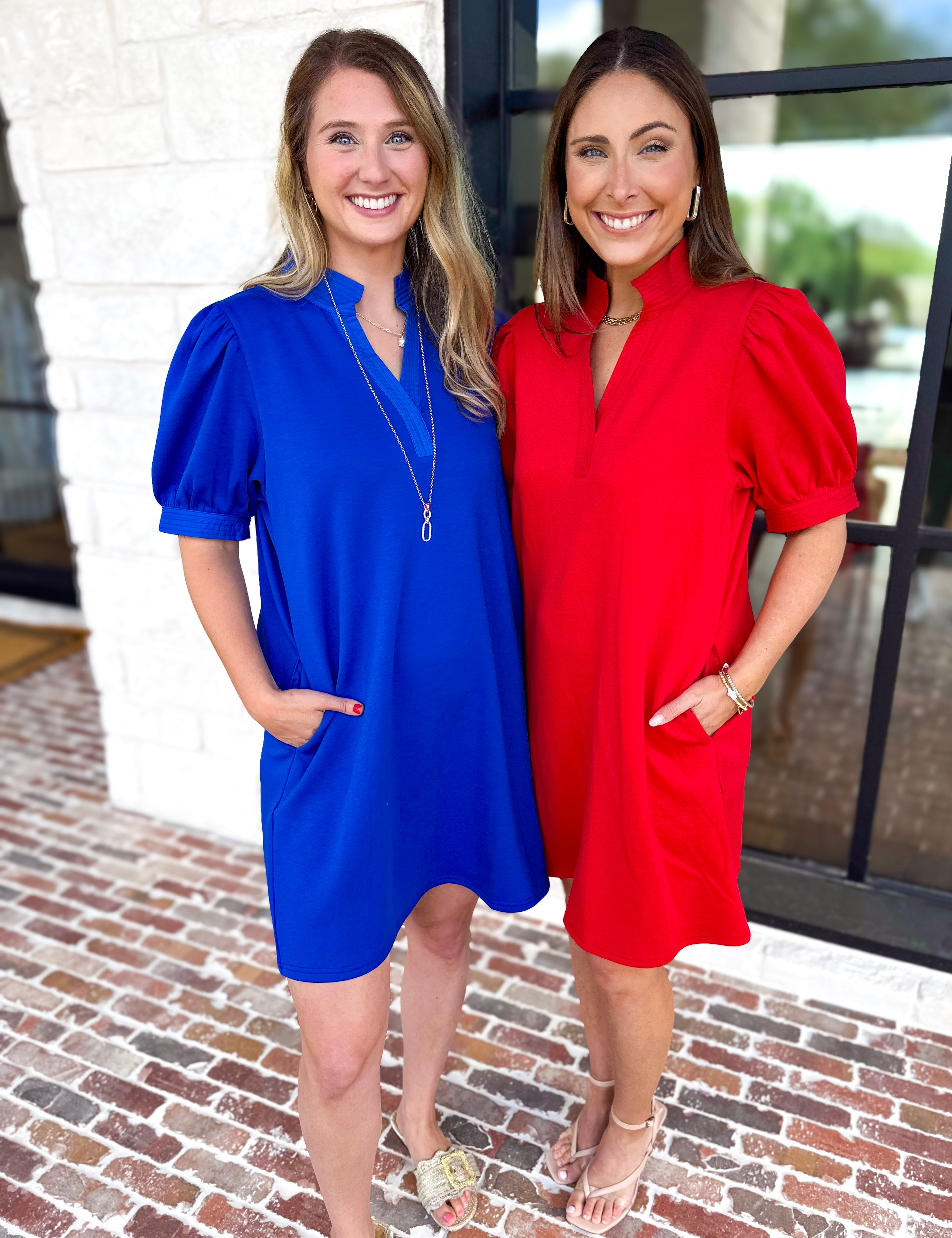 Refined Mini Dress - Blue-510 Mini-JODIFL-July & June Women's Fashion Boutique Located in San Antonio, Texas