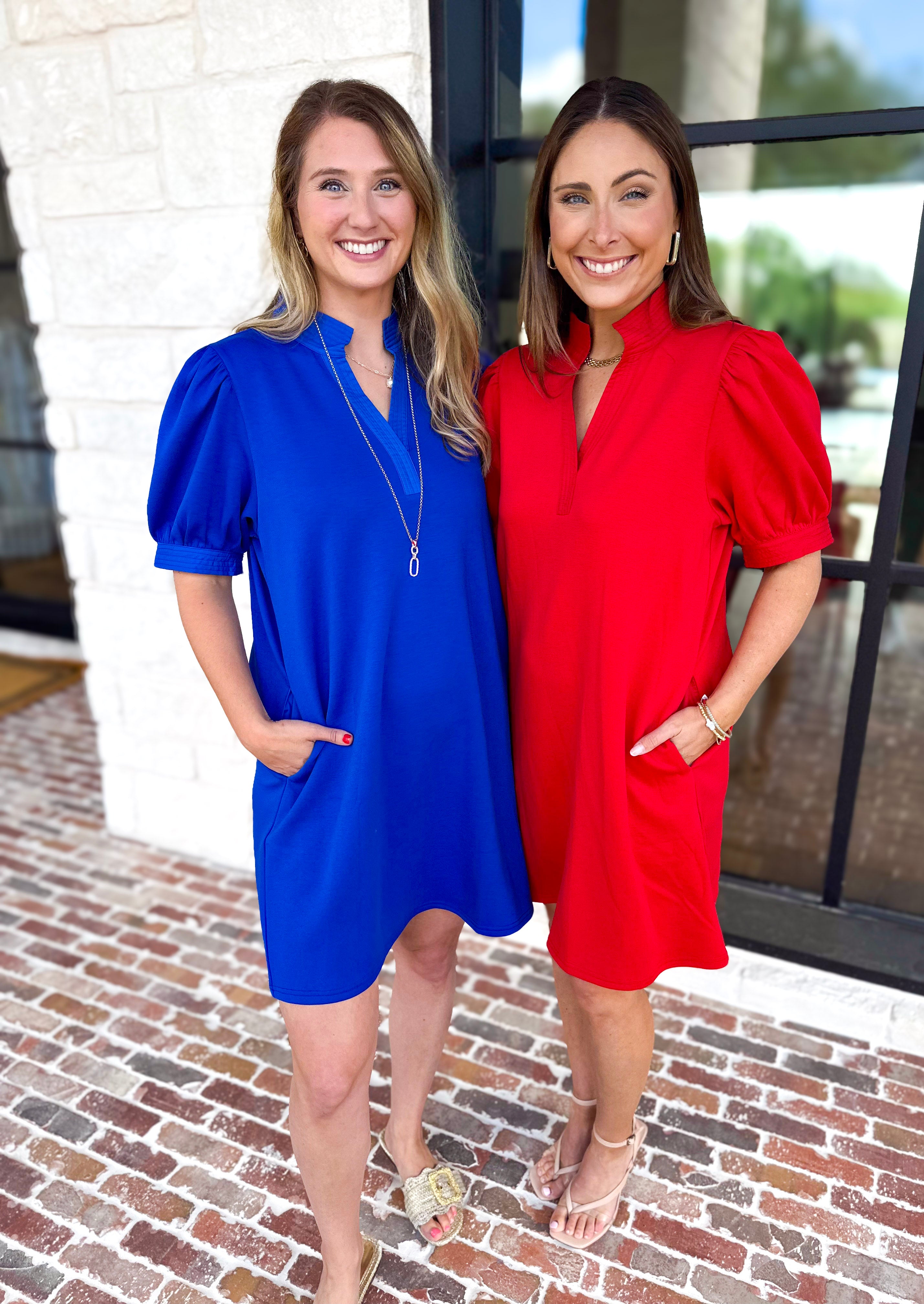 Refined Mini Dress - Blue-510 Mini-JODIFL-July & June Women's Fashion Boutique Located in San Antonio, Texas