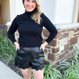 Classic Turtleneck Sweater Top - Black-230 Sweaters/Cardis-SKIES ARE BLUE-July & June Women's Fashion Boutique Located in San Antonio, Texas