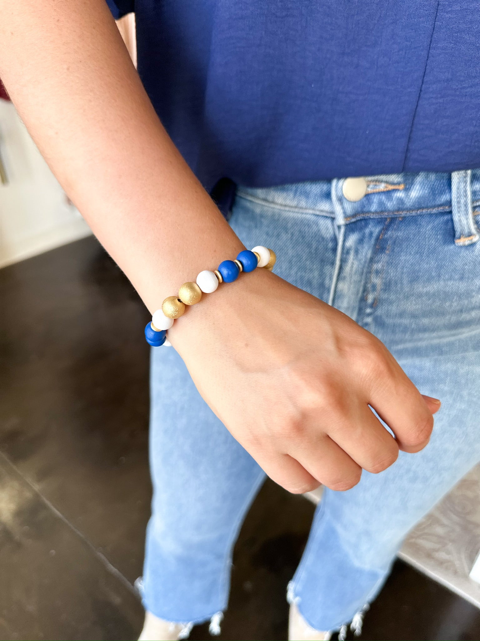 Michelle McDowell - Nori Bracelet - Blue & White-110 Jewelry & Hair-Michelle McDowell-July & June Women's Fashion Boutique Located in San Antonio, Texas
