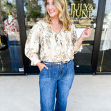 The Kirsten Blouse - Ivory-200 Fashion Blouses-ENTRO-July & June Women's Fashion Boutique Located in San Antonio, Texas