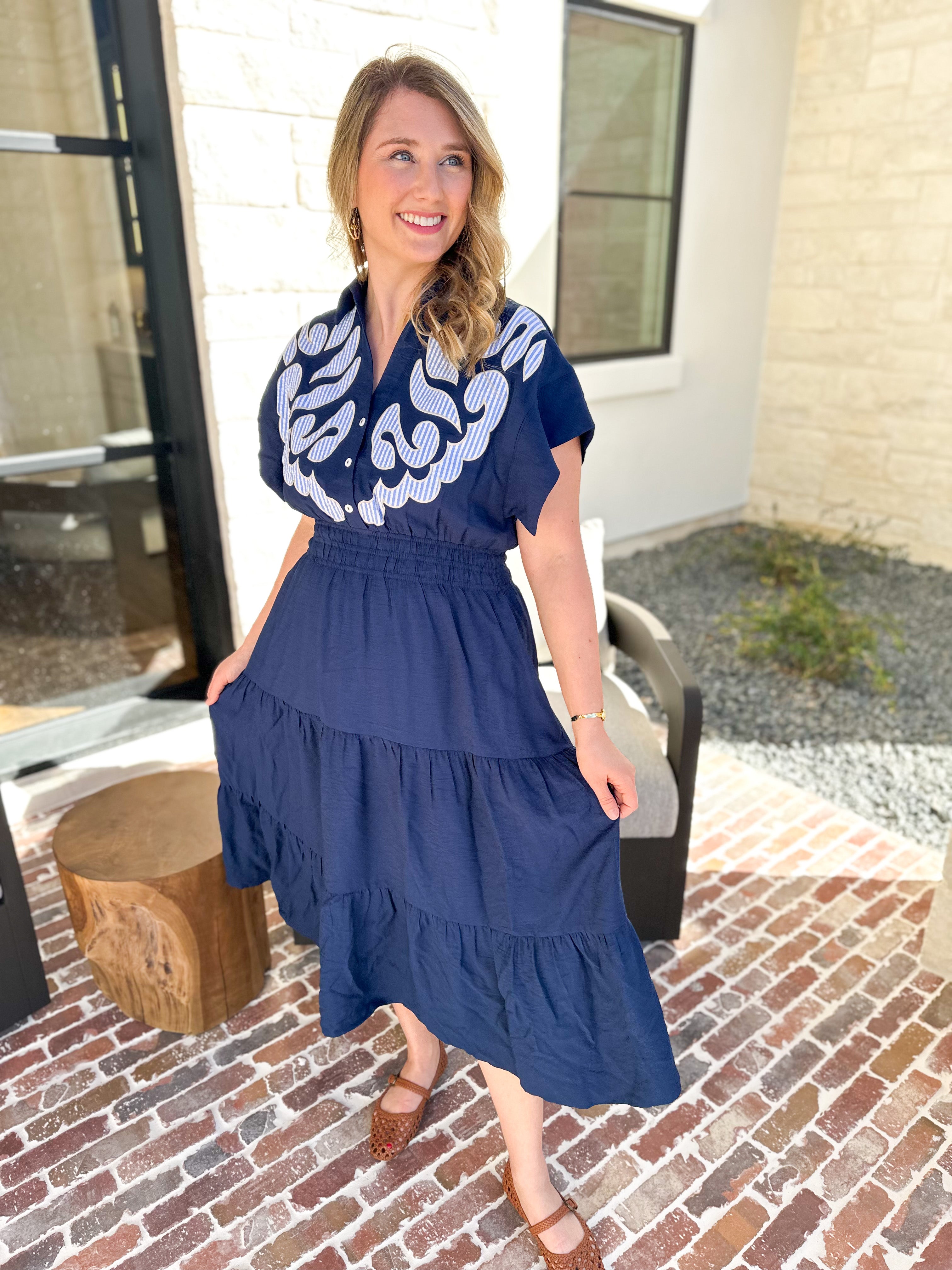 THML- The Sutton Midi Dress-500 Midi-THML-July & June Women's Fashion Boutique Located in San Antonio, Texas