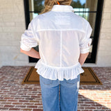 The Move with Grace Top - White-200 Fashion Blouses-ENTRO-July & June Women's Fashion Boutique Located in San Antonio, Texas