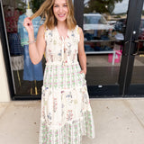 Enchanting Garden Midi Dress-500 Midi-ENTRO-July & June Women's Fashion Boutique Located in San Antonio, Texas