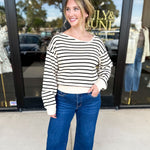 Asymmetric Neckline Sweater-230 Sweaters/Cardis-ABLE-July & June Women's Fashion Boutique Located in San Antonio, Texas