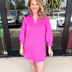 Mary Square - Hadley Mini Dress - Hot Pink-510 Mini-MARY SQUARE-July & June Women's Fashion Boutique Located in San Antonio, Texas