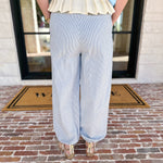 Striped Twill Elastic Barrel Pants-400 Pants-ALLIE ROSE-July & June Women's Fashion Boutique Located in San Antonio, Texas