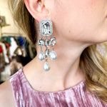 Treasure Jewels - Meant to Shine Statement Earrings - Clear-110 Jewelry & Hair-Treasure Jewels-July & June Women's Fashion Boutique Located in San Antonio, Texas