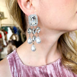 Treasure Jewels - Meant to Shine Statement Earrings - Clear-110 Jewelry & Hair-Treasure Jewels-July & June Women's Fashion Boutique Located in San Antonio, Texas