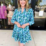 Mary Square - Reflecting Green Mini Dress-510 Mini-MARY SQUARE-July & June Women's Fashion Boutique Located in San Antonio, Texas