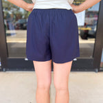 The Everyday Elevated Short - Navy-410 Shorts/Skirts-PINCH-July & June Women's Fashion Boutique Located in San Antonio, Texas