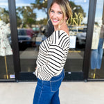 Asymmetric Neckline Sweater-230 Sweaters/Cardis-ABLE-July & June Women's Fashion Boutique Located in San Antonio, Texas
