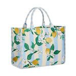 Lemon Jacquard Tote Bag-130 ACCESSORIES-SHIRALEAH-July & June Women's Fashion Boutique Located in San Antonio, Texas