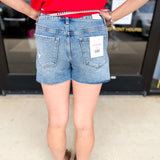 Vervet - High Rise Medium Wash Mom Shorts-410 Shorts/Skirts-VEVERT BY FLYING MONKEY-July & June Women's Fashion Boutique Located in San Antonio, Texas