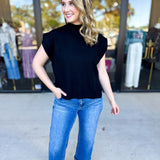 The Abigail Sweater Top - Black-230 Sweaters/Cardis-ENTRO-July & June Women's Fashion Boutique Located in San Antonio, Texas