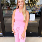 Soft Modal Tanks - Pink-210 Casual Blouses-SKIES ARE BLUE-July & June Women's Fashion Boutique Located in San Antonio, Texas