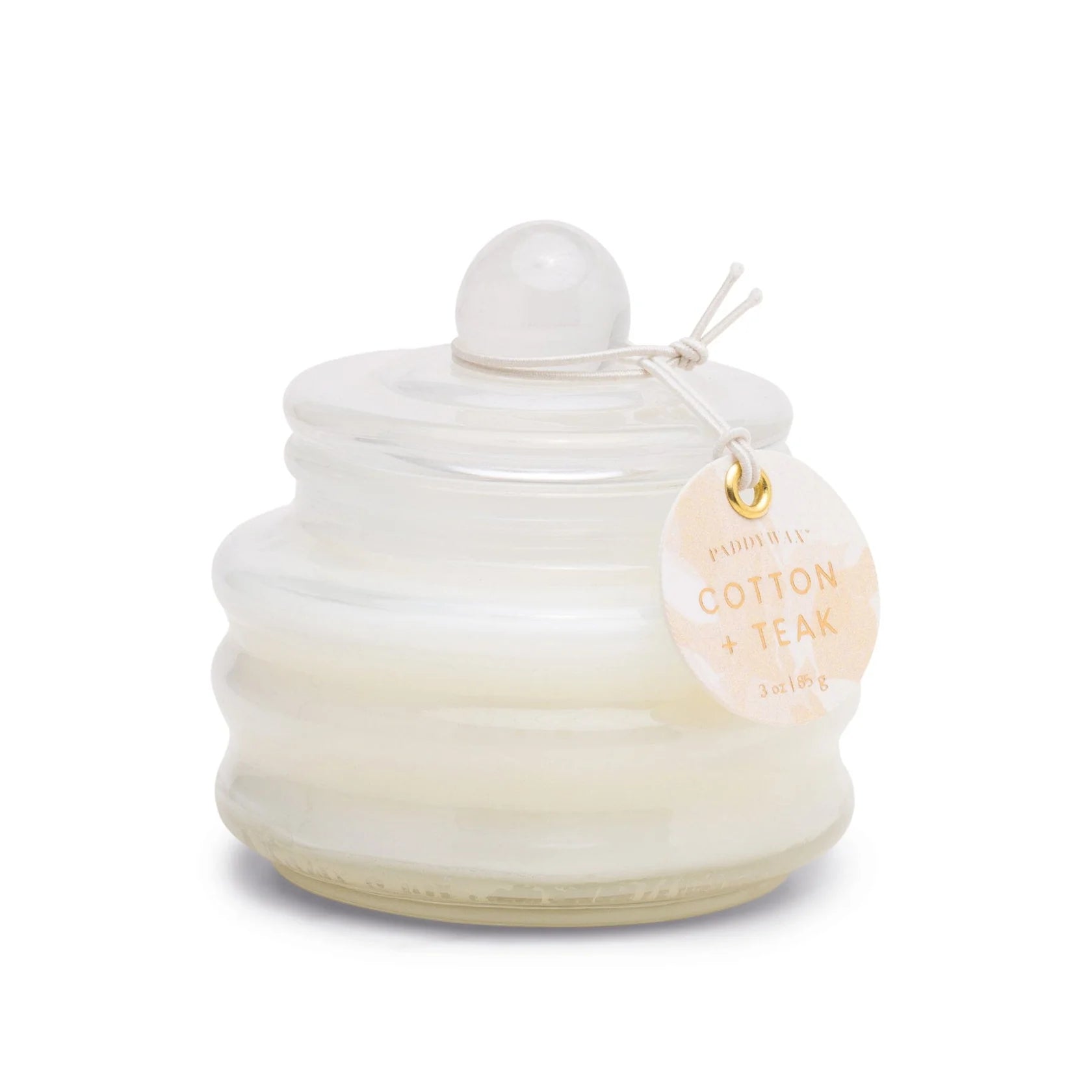 Paddywax - Beam 3oz Glass Candle - Cotton & Teak-120 Apothecary-Paddywax-July & June Women's Fashion Boutique Located in San Antonio, Texas