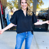 Back To Work Blouse - Black-200 Fashion Blouses-JODIFL-July & June Women's Fashion Boutique Located in San Antonio, Texas