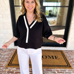 The Go-To Girl Sweater Top - Black-230 Sweaters/Cardis-ENTRO-July & June Women's Fashion Boutique Located in San Antonio, Texas