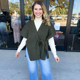THML - Chic Knit Cardigan Wrap - Green-230 Sweaters/Cardis-THML-July & June Women's Fashion Boutique Located in San Antonio, Texas