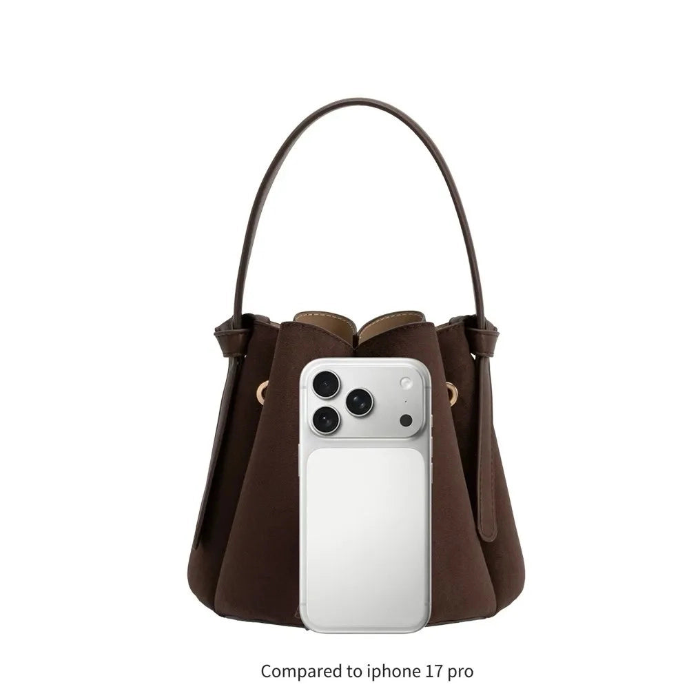 Laguna Mini Suede Top Handle Bag - Chocolate-130 Accessories-MELIE BIANCO-July & June Women's Fashion Boutique Located in San Antonio, Texas