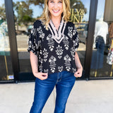 The Frankie Blouse - Black-200 Fashion Blouses-ENTRO-July & June Women's Fashion Boutique Located in San Antonio, Texas