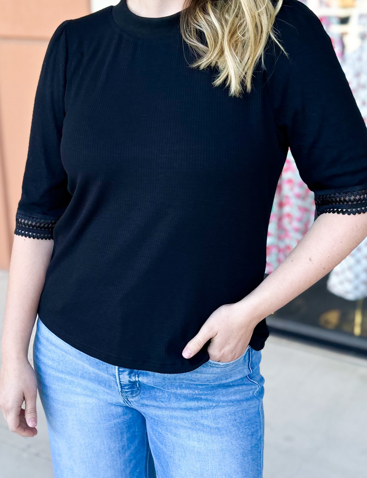 Elevated Black Comfy Tee-200 Fashion Blouses-POLOGRAM-July & June Women's Fashion Boutique Located in San Antonio, Texas