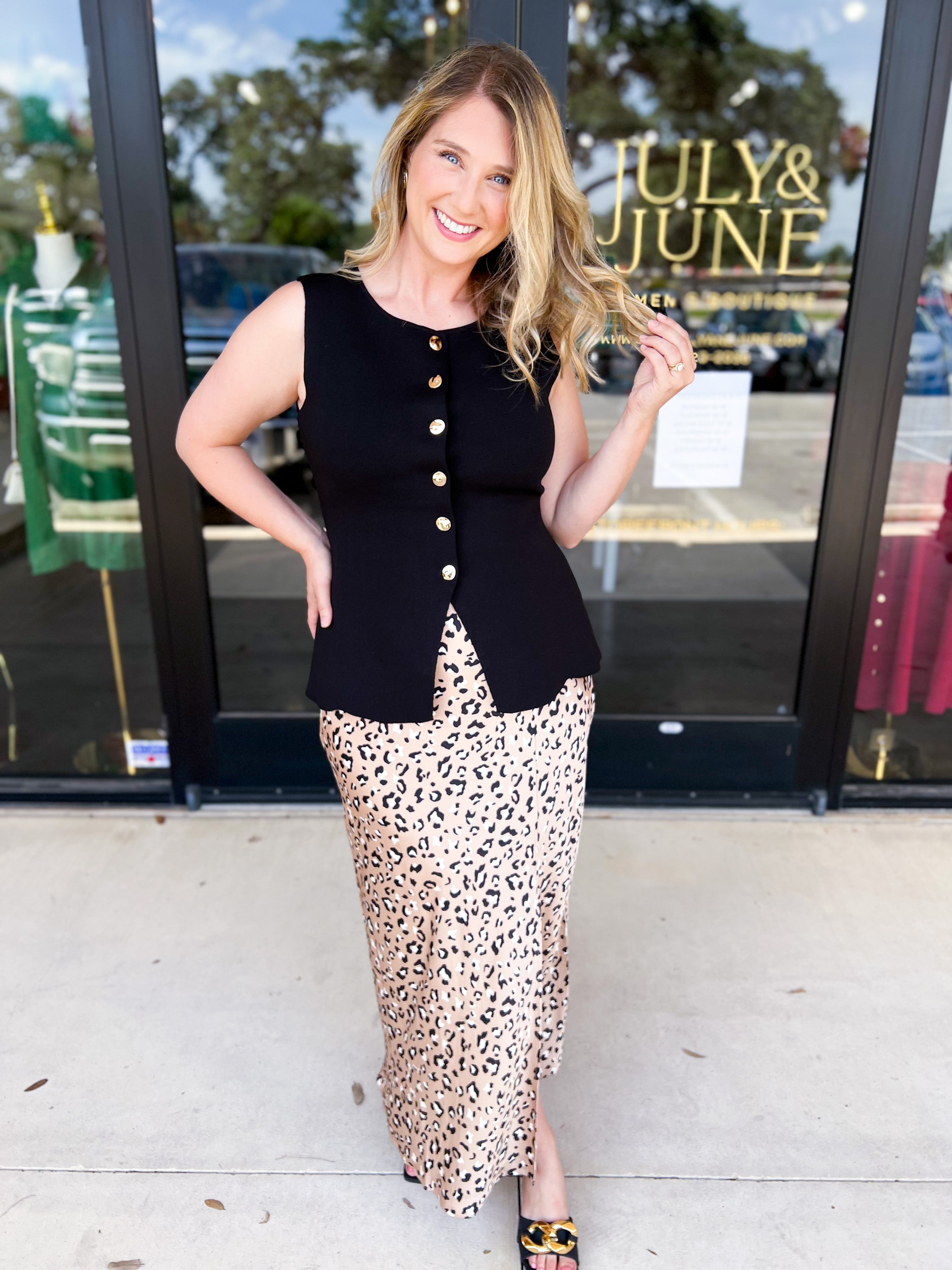The Sophie Vest - Black-600 Outerwear-SKIES ARE BLUE-July & June Women's Fashion Boutique Located in San Antonio, Texas