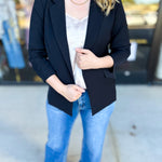 The Blair Blazer - Black-600 Outerwear-SKIES ARE BLUE-July & June Women's Fashion Boutique Located in San Antonio, Texas