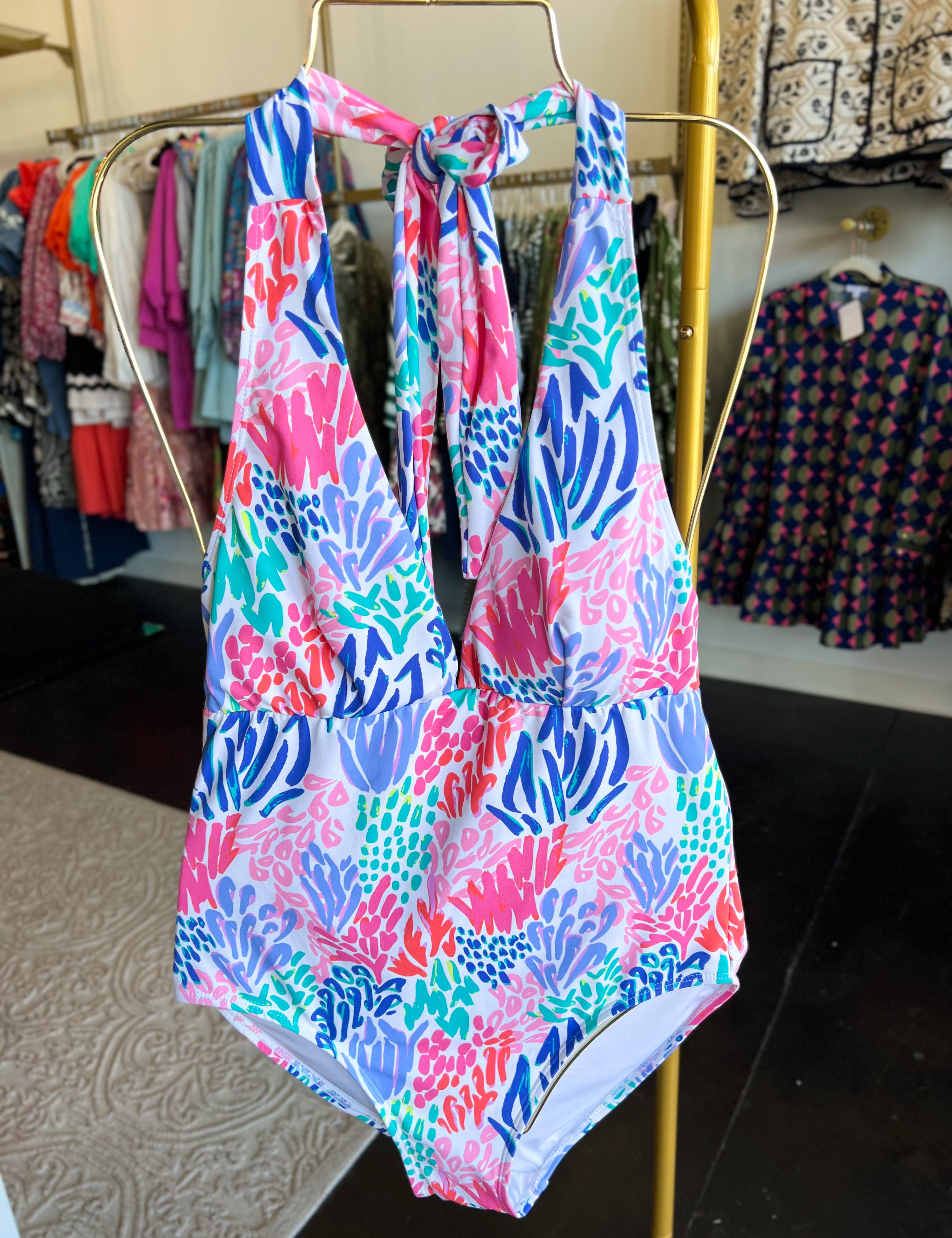 Mary Square - Poppy One Piece Swim Suit - Coral Cove - FINAL SALE-MARY SQUARE-July & June Women's Fashion Boutique Located in San Antonio, Texas