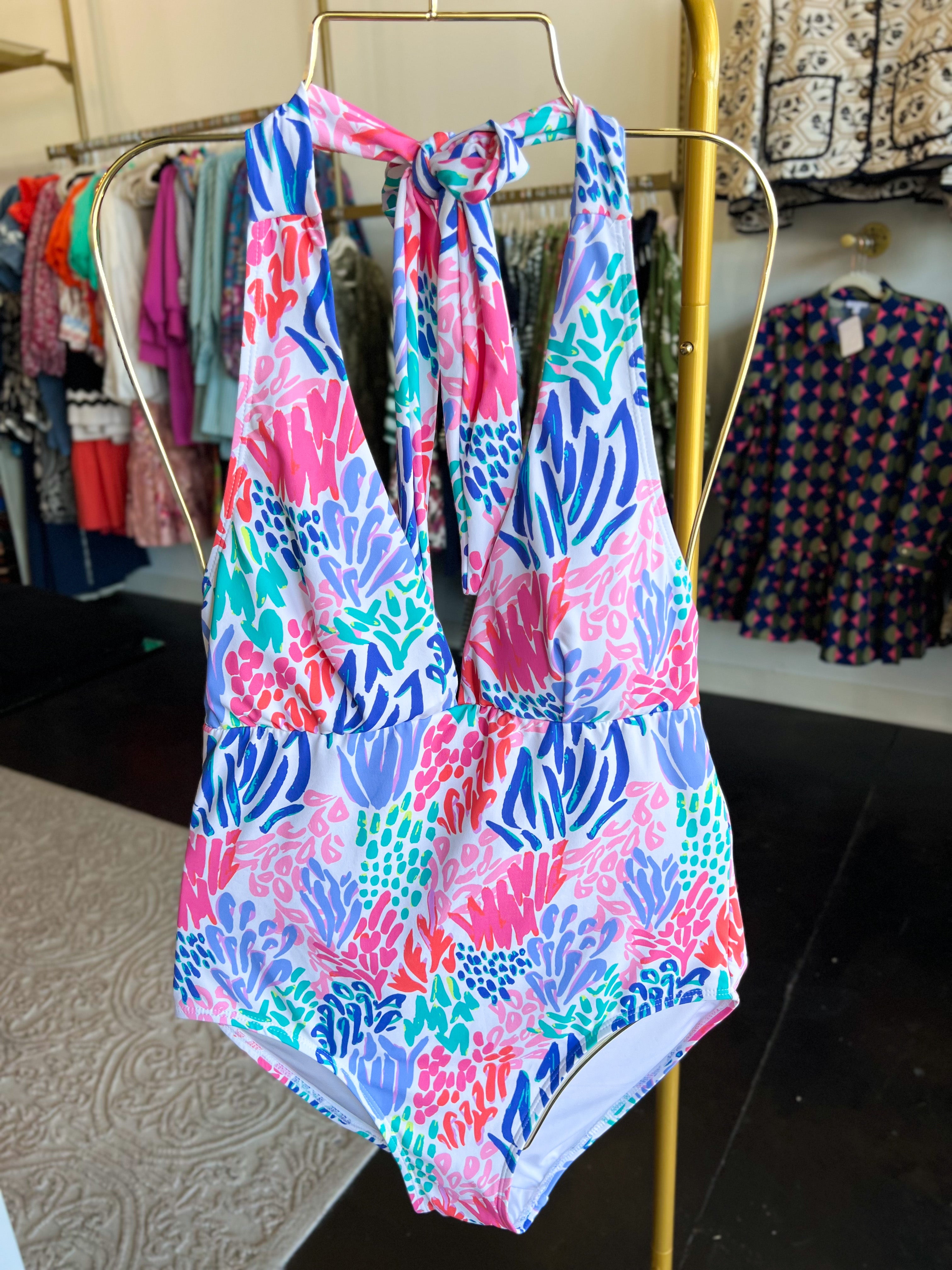 Mary Square - Poppy One Piece Swim Suit - Coral Cove - FINAL SALE-MARY SQUARE-July & June Women's Fashion Boutique Located in San Antonio, Texas