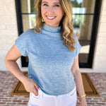 Soft Bloom Everyday Knit Top - Light Blue-230 Sweaters/Cardis-ENTRO-July & June Women's Fashion Boutique Located in San Antonio, Texas