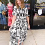 Palm City Midi Dress - Black-500 Midi-ENTRO-July & June Women's Fashion Boutique Located in San Antonio, Texas