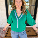 The Go-To Girl Sweater Top - Green-230 Sweaters/Cardis-ENTRO-July & June Women's Fashion Boutique Located in San Antonio, Texas