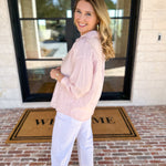 Bow Detailed Blouse - Pink-200 Fashion Blouses-IN FEBRUARY-July & June Women's Fashion Boutique Located in San Antonio, Texas