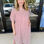 The Casey Midi Dress - Rust-500 Midi-ENTRO-July & June Women's Fashion Boutique Located in San Antonio, Texas