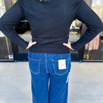 Long Sleeve Sweater Top - Black-230 Sweaters/Cardis-ENTRO-July & June Women's Fashion Boutique Located in San Antonio, Texas