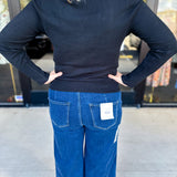 Long Sleeve Sweater Top - Black-230 Sweaters/Cardis-ENTRO-July & June Women's Fashion Boutique Located in San Antonio, Texas