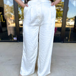 Chic Stain Trouser Pant - Cream-400 Pants-SKIES ARE BLUE-July & June Women's Fashion Boutique Located in San Antonio, Texas